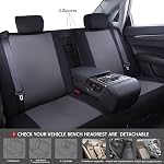Housse de siège d'auto universelle CAR PASS Line Rider 11PCS - 100 % respirante avec éponge composite de 5 mm à l'intérieur, compatible avec les airbags (Noir avec Gris)