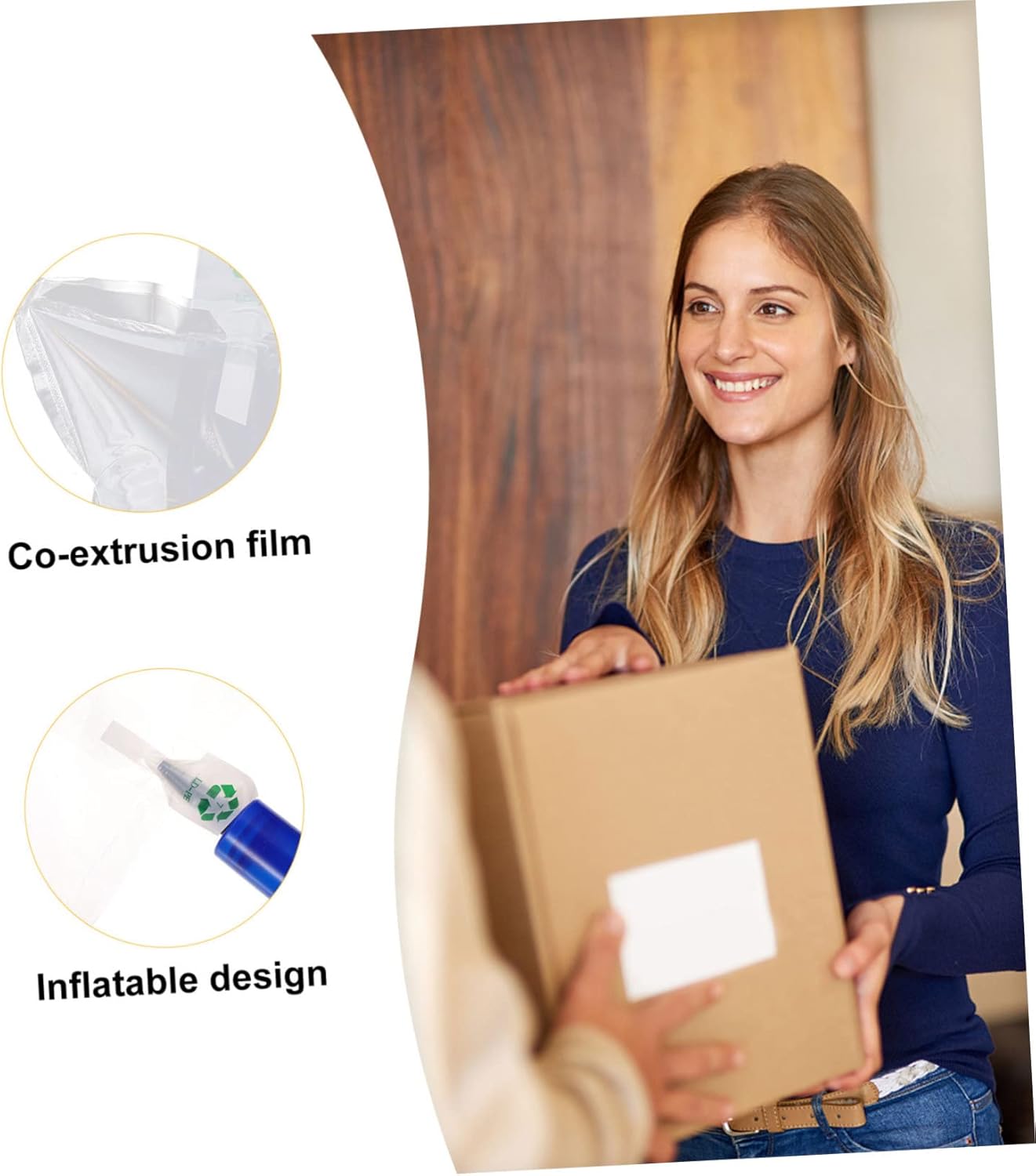 100pcs Practical Air Cushion Bag for Shipping Packing and Moving Lightweight Sturdy Recyclable Protective Wrap for Fragile Items