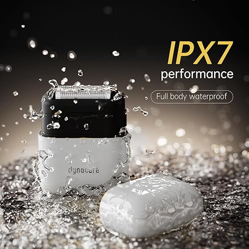 Miniatura 2 de Mini afeitadoras eléctricas de acero para hombres Mini maquinilla de afeitar eléctrica mejorada, afeitadora de viaje portátil con impermeabilidad