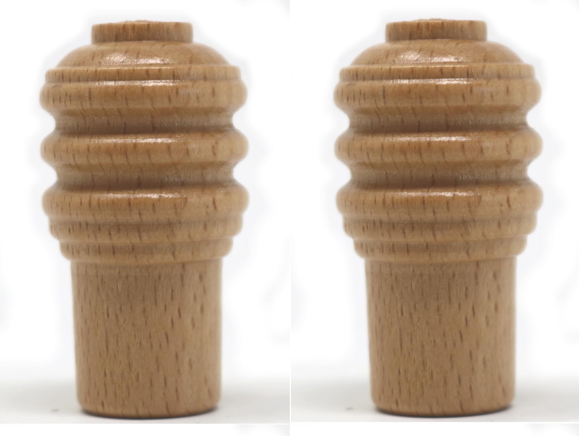 fiXte Large Wooden Ridged Cord Pull Curtain Roman Blind Light Bathroom Kitchen Fan Natural Wood (Pack of 2)