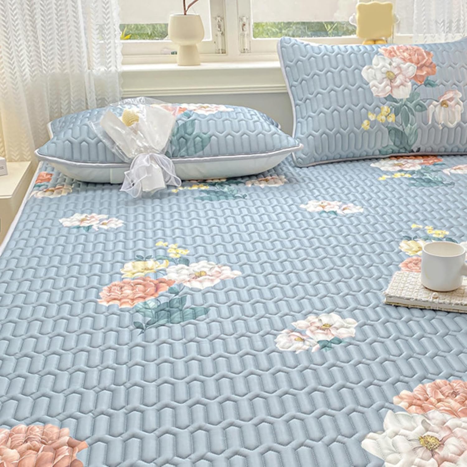 [ムリョ] 敷きパッド シングル オールシーズン ベッドパッド 夏 い草 冷たい 寝ござ 150*200cm クール 涼しい おしゃ