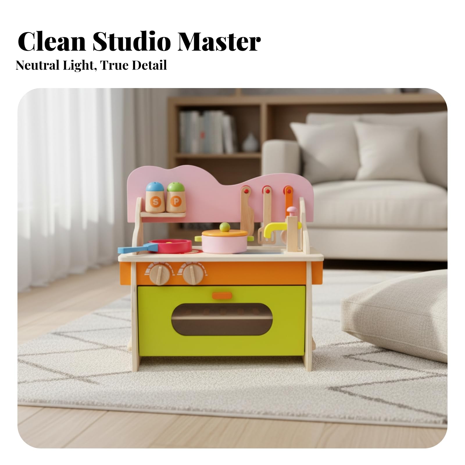 Giocattolo con Sicuro Sviluppa l'immaginazione, Giocattolo in Legno, Creativo, per Asilo, Bambine, Colorata A