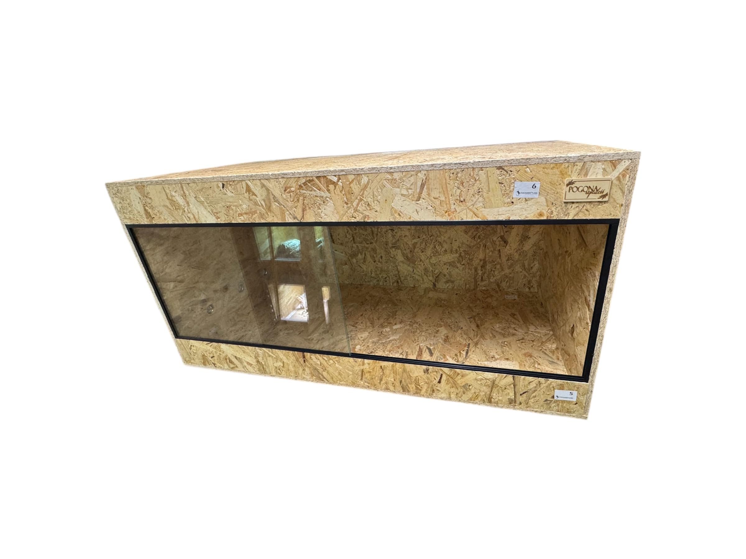 Terrarium OSB 3 120x60x60 cm en Bois pour Reptiles avec Vitres Coulissantes en Verre et Aérations en INOX