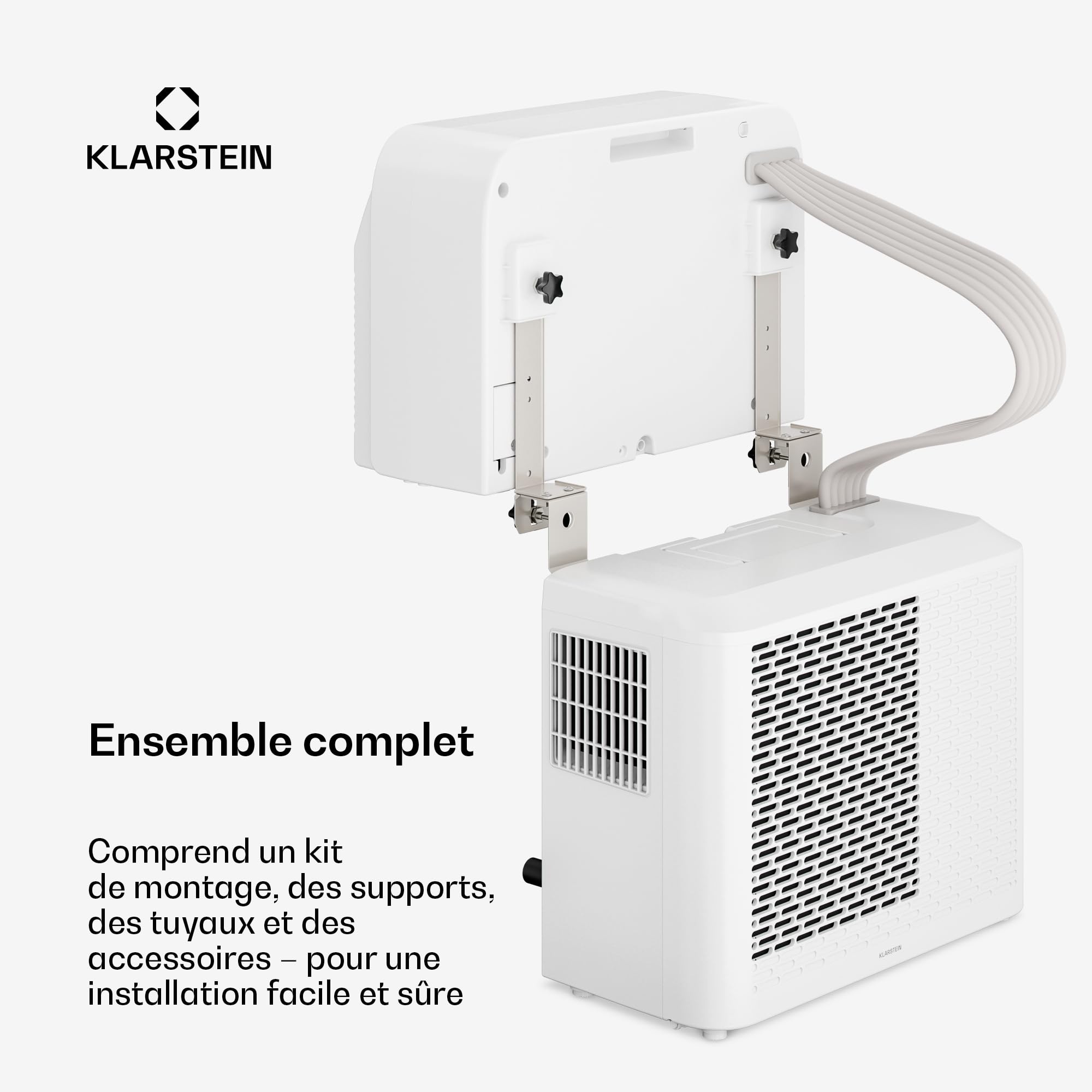 Klarstein Chillavan Climatiseur Mobile – 5,000 BTU, Pour Pièces Jusqu'à 20 m², 3-en-1 Refroidissement, Déshumidificateur & Ventilateur, Classe Énergétique A, Commande App & LED, Silencieux 53 dB