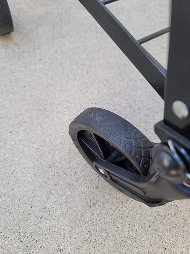 Miniatura 7 de Carrito de compras plegable Jumbo de alta resistencia, con cesta doble y ruedas giratorias de 360°