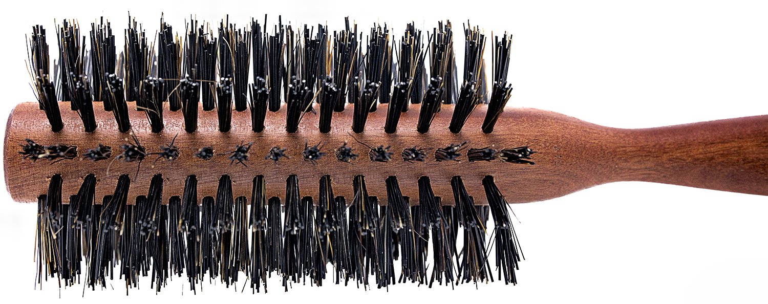 Spornette Italian Round Boar Bristle Brush - Large Round Brush for Blow Drying, Styling & Volumizing - Wooden Brush for Medium to Long Thick, Fine, Curly or Straight Hair (2.25 inch) - Image 2