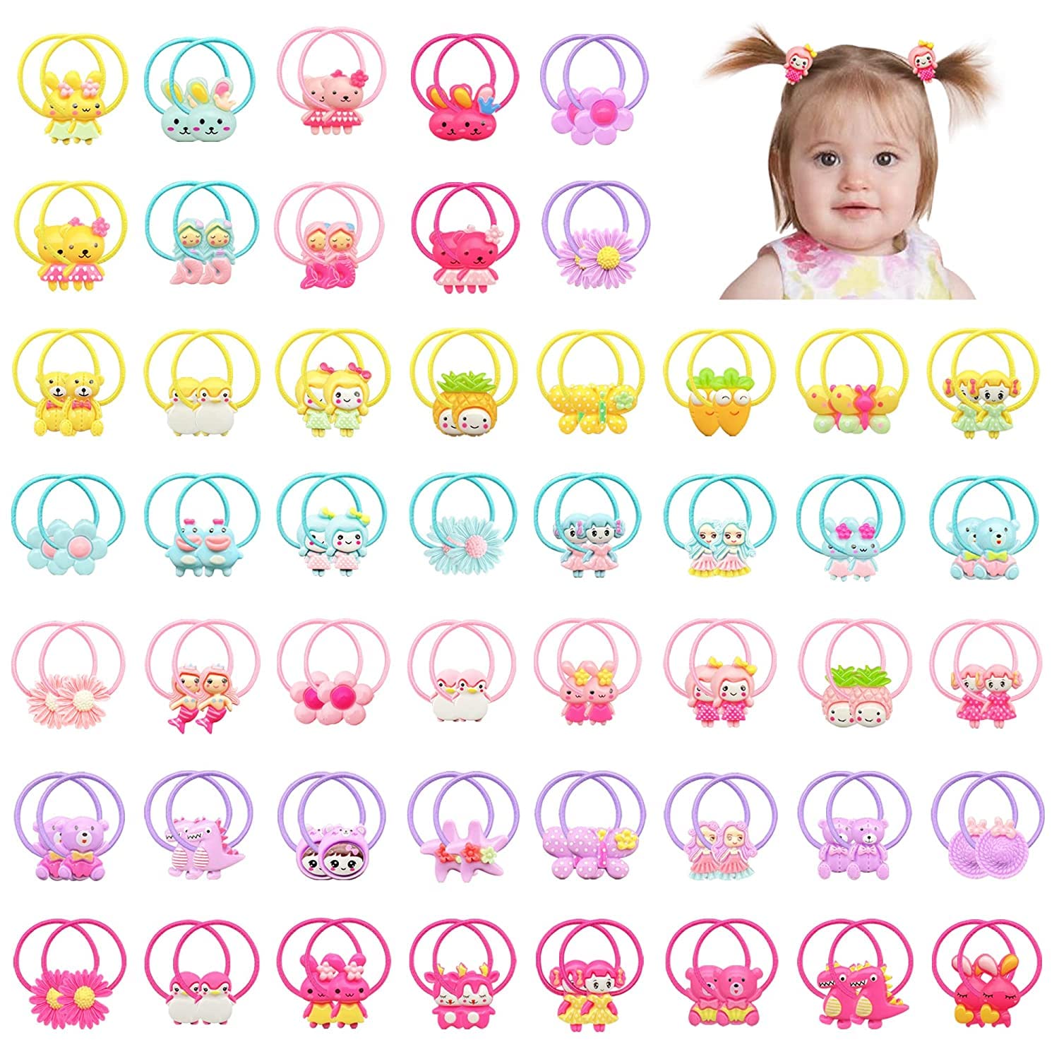 INHEAVEN 20 Pieces Baby Girls Mini Elastic Soft Rubber Hair Bands Rubber Band (Multicolor) (design B) (B0BQJZB2Z1) Amazon Price History, Amazon Price Tracker