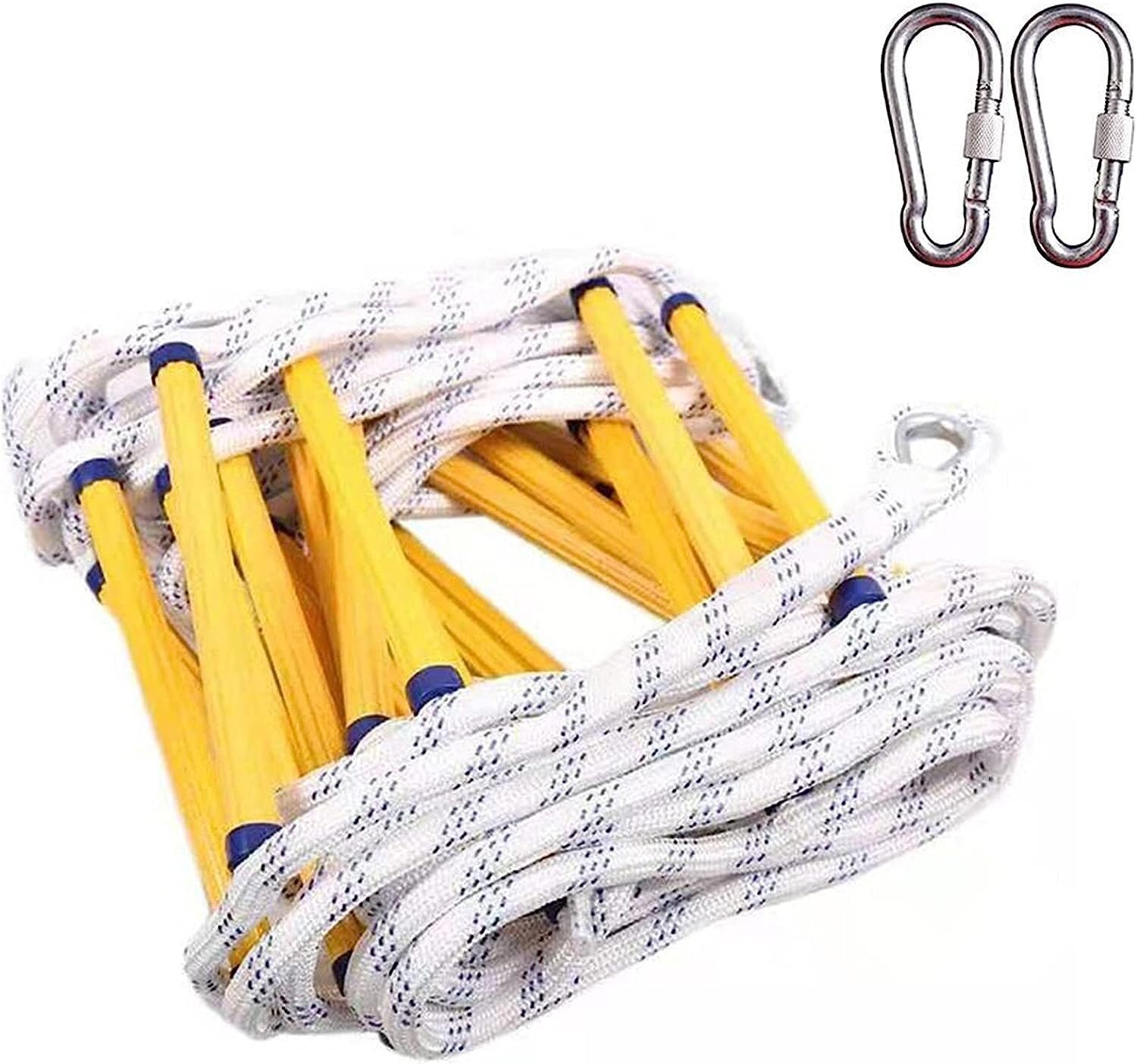Escape Rope Ladder, Window, Suspended Climbing, With Hooks, Suitable For Tree Houses And Amusement Parks(15m/49.2ft)