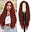 INSTASTYLE 30inch Curly Wig Long Synthetic Wigs for Black Women Ginger Red Deep Wave Synthetic Curly Wig Lace Front with 4 Simulated Scalp Natural Crimps Curls Hair Replacement Wig350