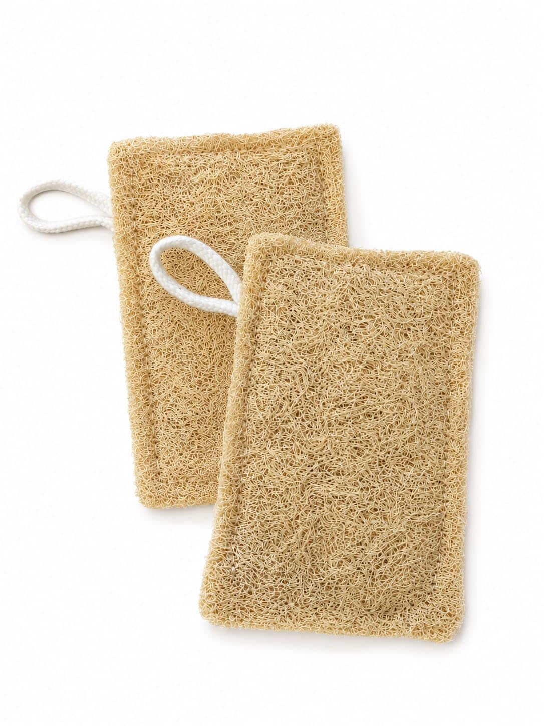 100% Natural Sun-Dried Loofah, Organic Exfoliating Bath Sponge & Body Scrubber for Men & Women, Deep Cleansing Luffa for Shower, Skincare & Body Care, Eco-Friendly & Biodegradable (Pack of 2) (SQAURE)-image-25