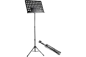 RockJam Fully Adjustable Sheet Music Stand for Harp and Orchestra