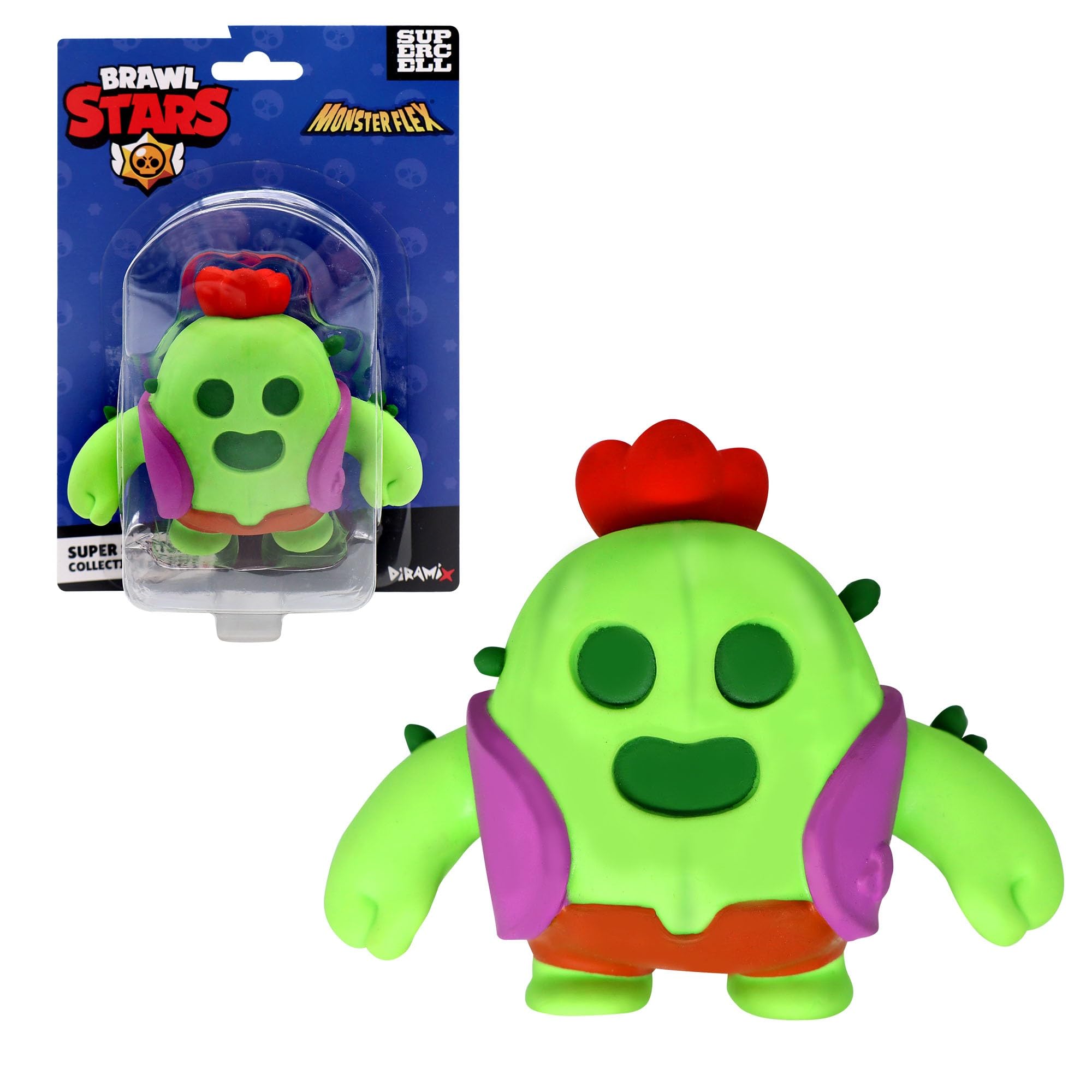 Bizak Monsterflex Brawl Stars Figurka Spike kolekcjonerska, super rozciągliwa, 13 cm, 10 do kolekcjonowania, dla dorosłych fanów kolekcjonerów i dzieci od 8 lat (64390009-2)