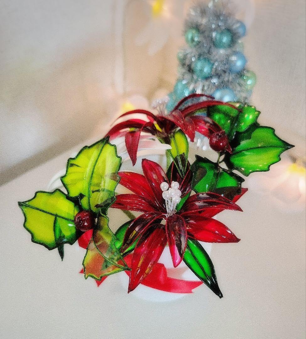 ポインセチア アメリカンフラワー(ディップフラワー) (赤の