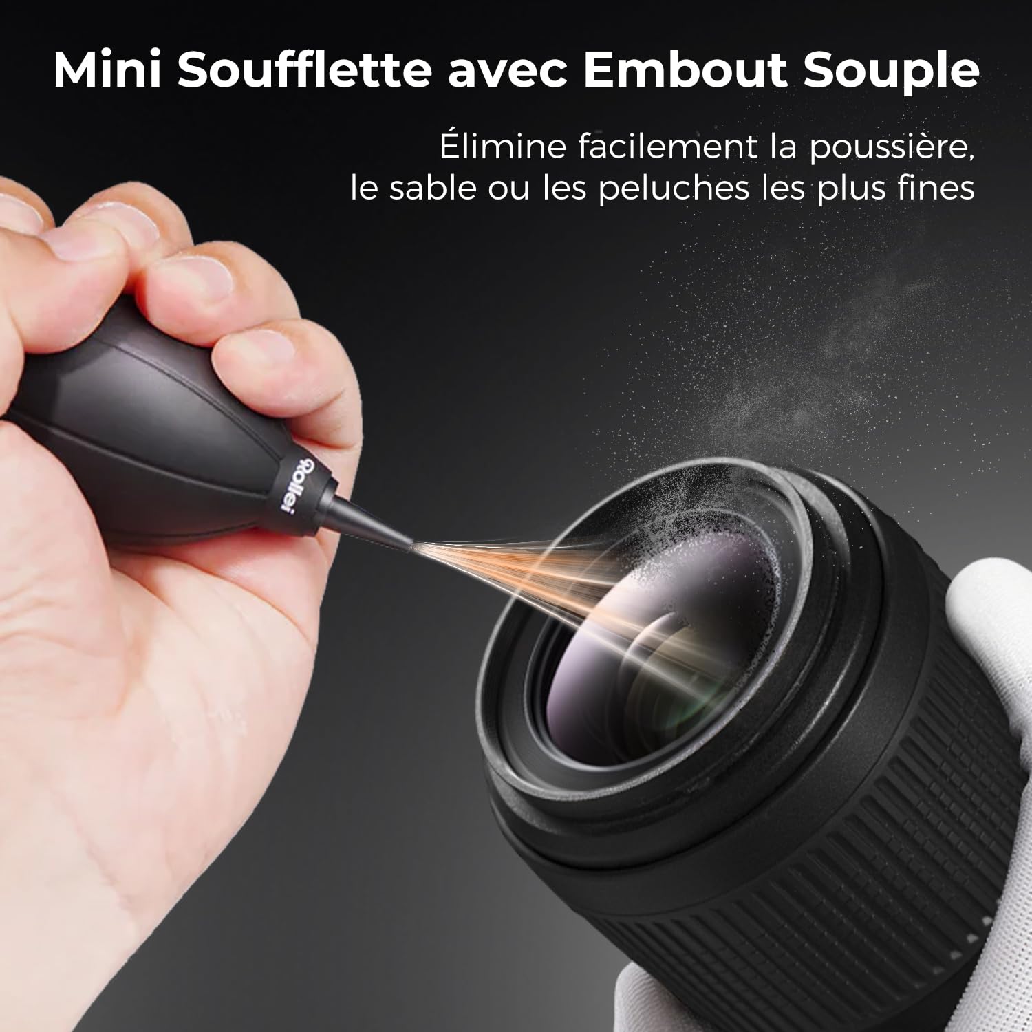 Kit Nettoyage Appareil Photo Voyage, Rollei 7 en 1 Kit de Nettoyage Appareil Photo Reflex avec Lenspen/Soufflette Photo/Chiffons/Liquide Objectif Accessoire Photo de Nettoyage pour Nikon Sony Canon