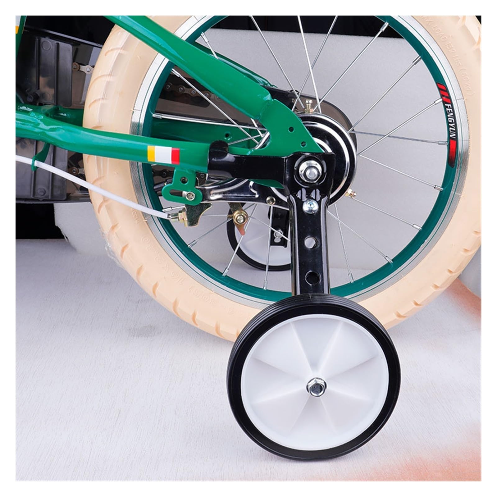 Rotelle Per Bici Bambini 1 paio di ruote da addestramento for bici da bambino regolabili Bilanciatore di supporto ausiliario for impieghi gravosi 16-24 pollici Apprendimento del ciclismo in bicicletta