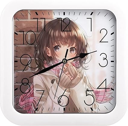 Amazon Co Jp 時計 掛け時計 おしゃれ 壁掛け アニメ 少女 寒い 雪柄 クロック スクエアウォールクロック 連続秒針 文字盤 見やすい 防塵 丈夫で長持ち ホテルの装飾に適し 電池式 人気 リビング ルーム ホーム 26cm 26cm インテリア ホーム キッチン