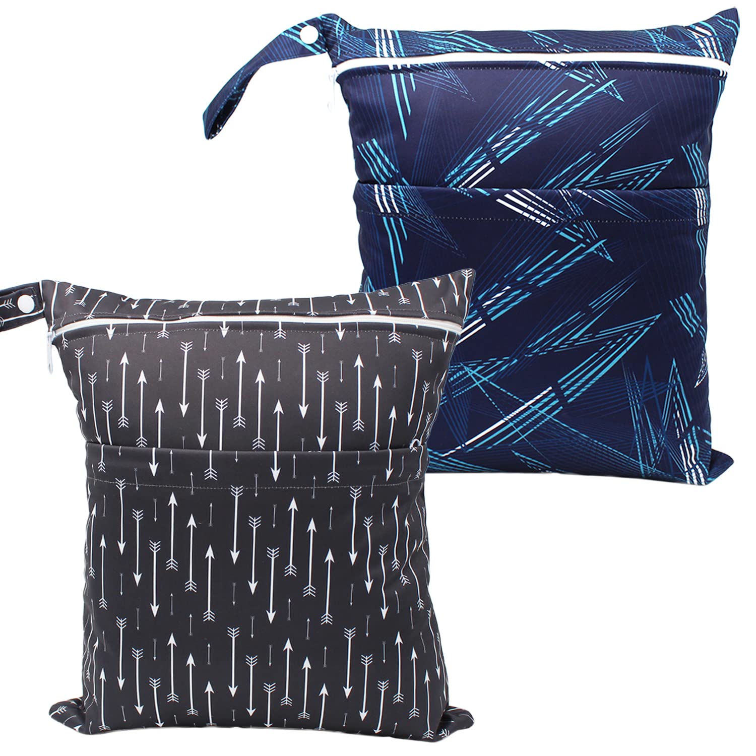 YULUONAPS Wet Dry Bag Waterproof Reusable Wet Bag for Swimsuit, Travel, Beach, Pool, Bathing, Diapers, Dirty Yoga Gym Clothes Toiletries Daycare