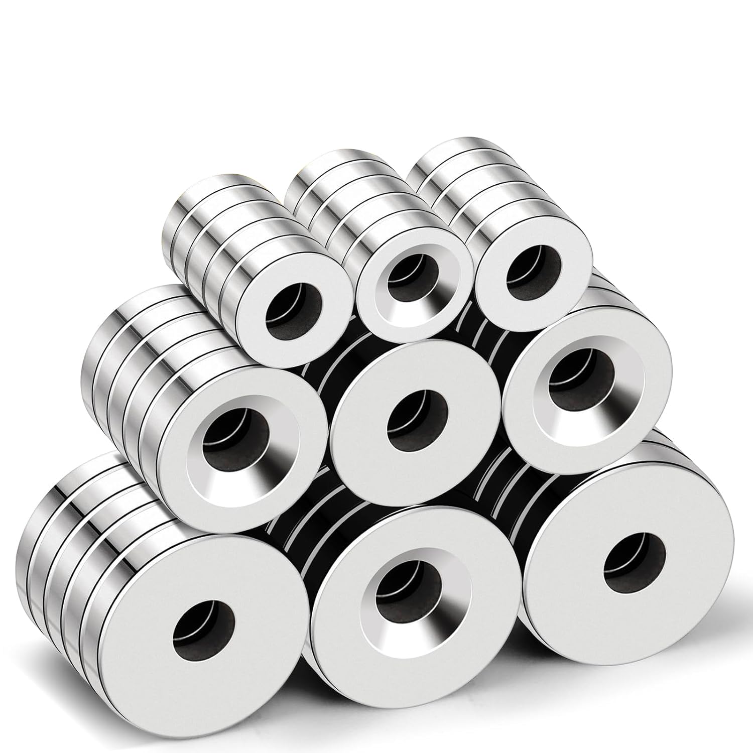 DIYMAG Magnets with Hole,0.32" & 0.47" & 0.59" in,45 Pack