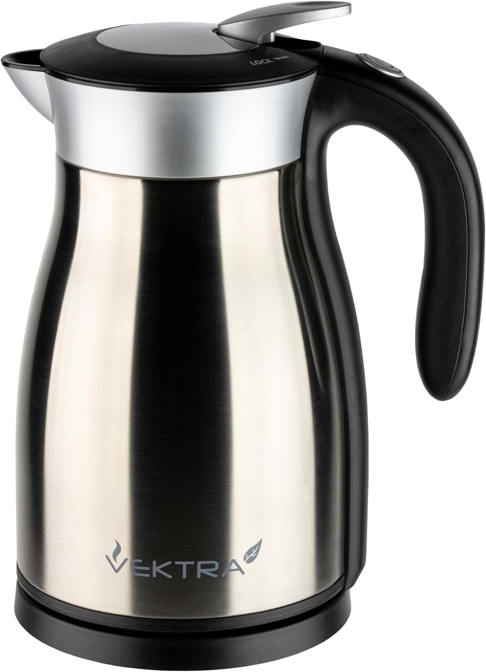 Kettle, Series 1 in Stainless Steel, vacuum insulated environmentally eco-friendly kettle, stainless steel finish, 1.7 litre