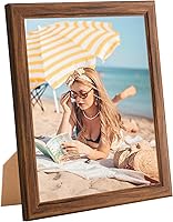 Vista 17 de Marco de Madera Marrón de 16 x 20 Pulgadas, Marco de Madera de 20 x 16 Pulgadas con Grano de Madera Natural Rústico, Marco de Pared Moderno Marrón