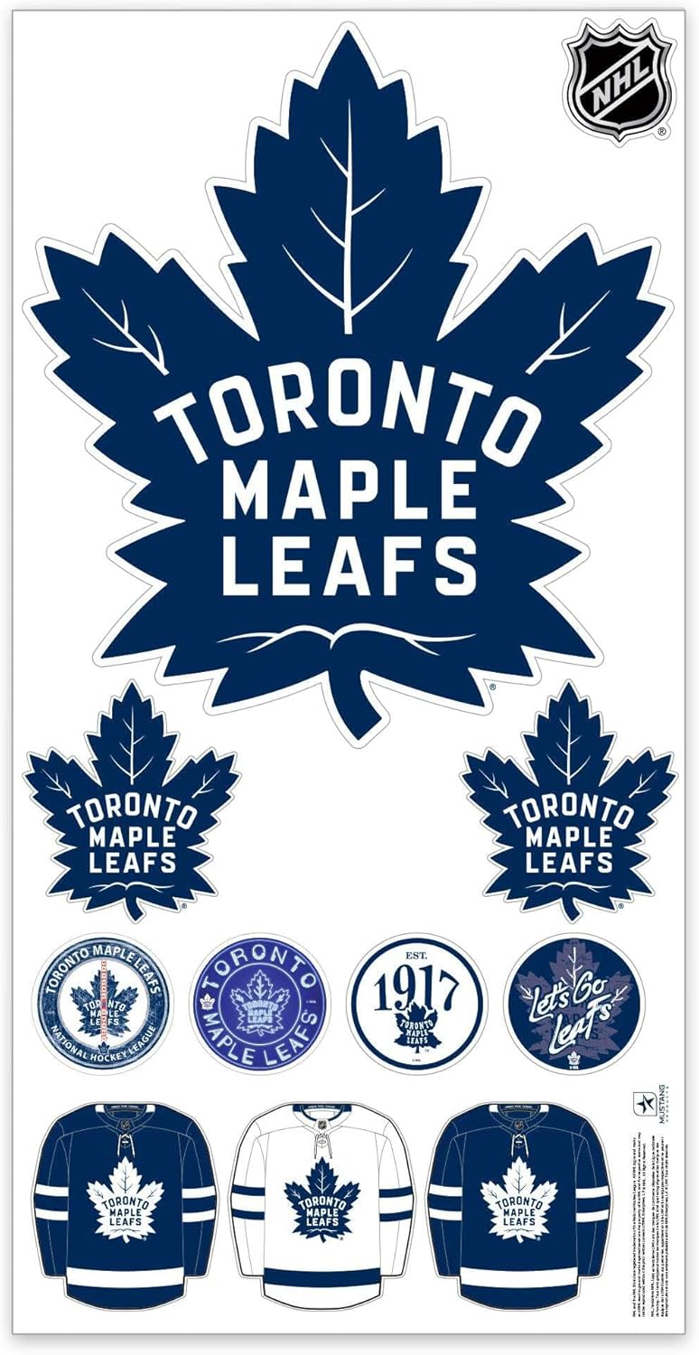 Sports Decor Toronto Maple Leafs Repositionable Wall Decal Set - Team Logos