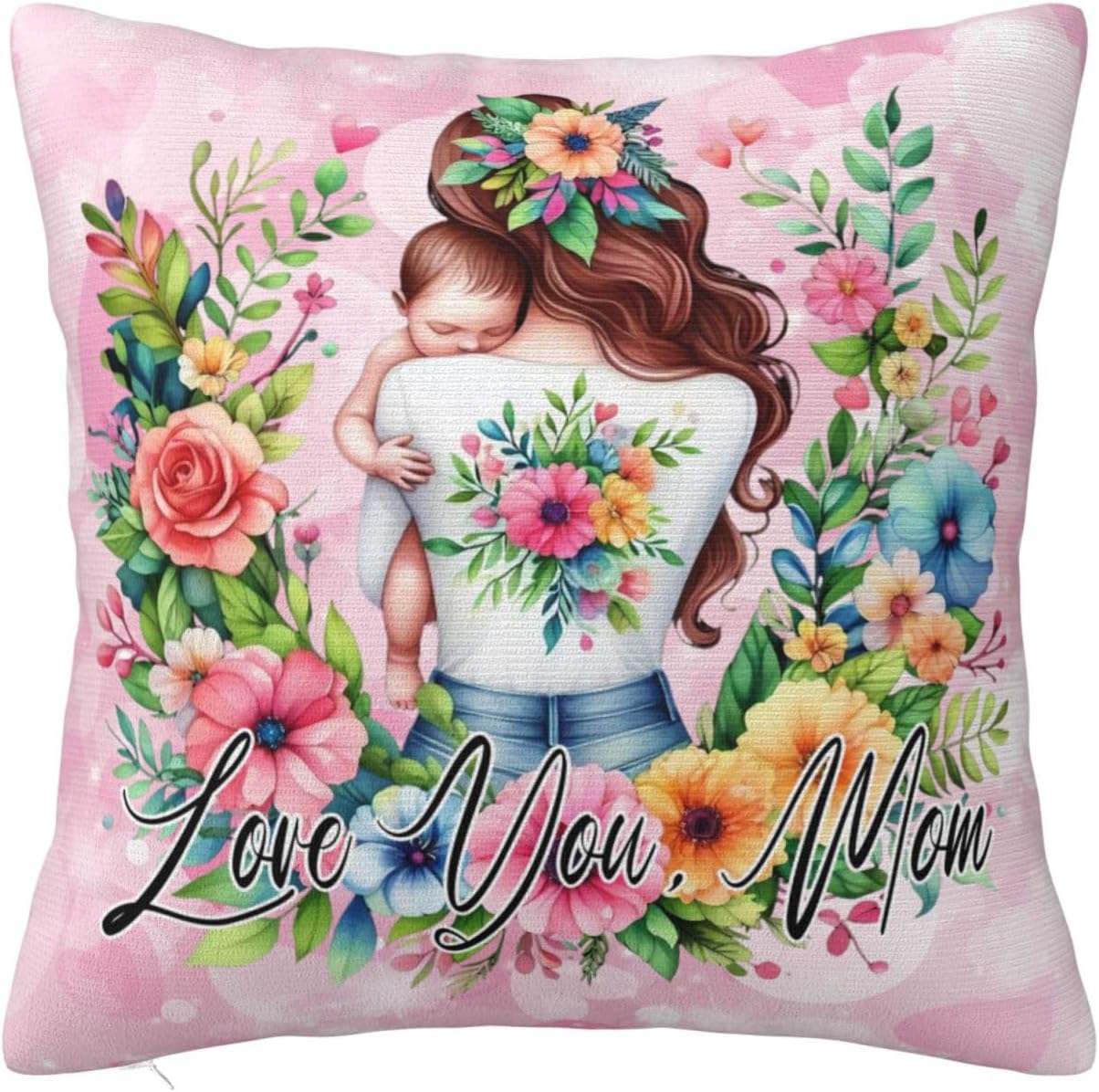 WYMLDFG Love You Mom Pillow Cover just $3.49 at Amazon