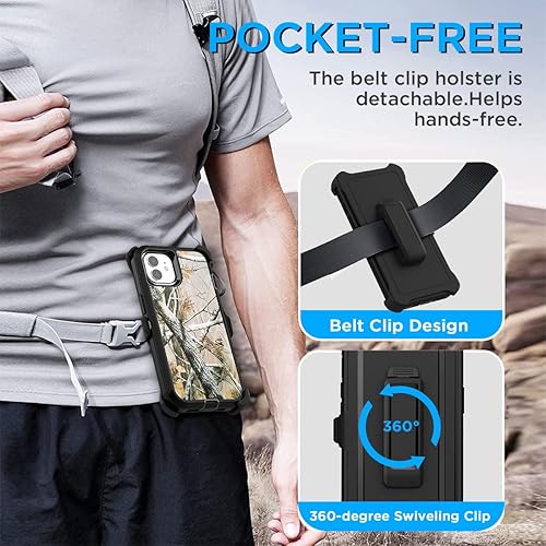 Miniatura 3 de AICase Funda para iPhone 11 con funda de clip para cinturón, resistente protección contra caídas, a prueba de golpes, a prueba de caídas, polvo, 3