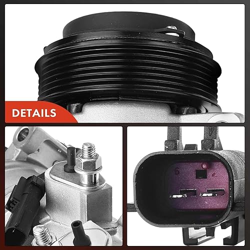 Miniatura 8 de A-Premium Compresor de aire acondicionado con embrague compatible con Chrysler Town & Country 2008-2010, Dodge Grand Caravan 2008-2010, Volkswagen