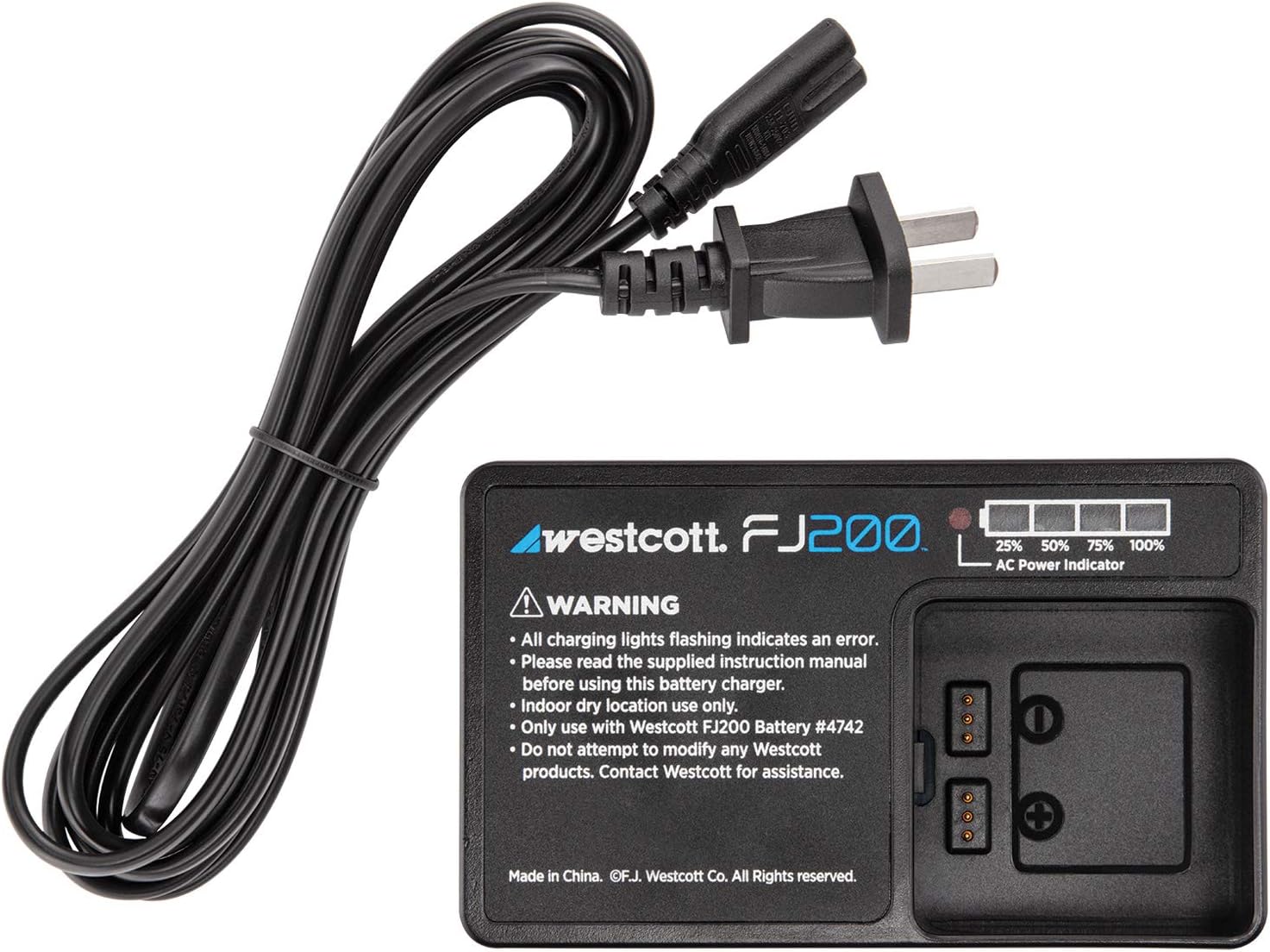 Westcott FJ200 Replacement Battery Charger and Cord