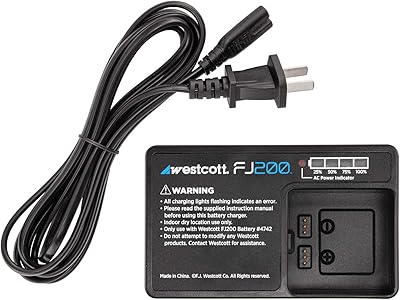 Westcott FJ200 Battery Charger and Cord