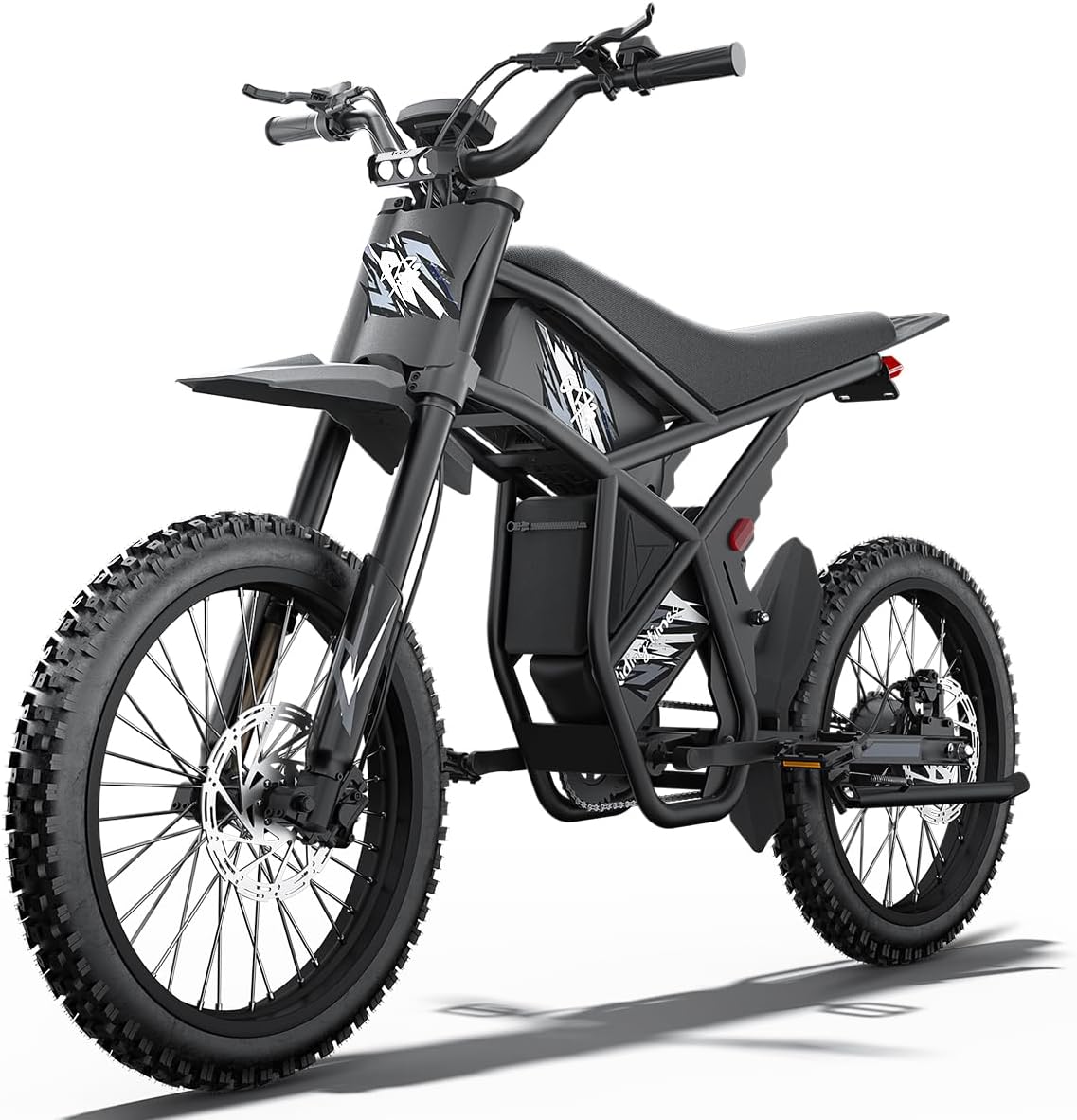 Bootime 3500W Peak Electric Dirt Bike for Adults Teens - 50 MPH High-Speed, 25" Fat Tires & Dual Removable Battery (60V)| All-Terrain Off-Road eBike for Snow, Sand