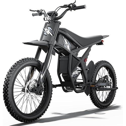 GT73/ GT73 Pro Electric Dirt Bike for Adults Teens 3500W Variable Speed Motor - 50/37 MPH High-Speed, 25" Fat Tires & Dual Removable Battery(60V/48V) | All-Terrain Off-Road eBike for Snow, Sand