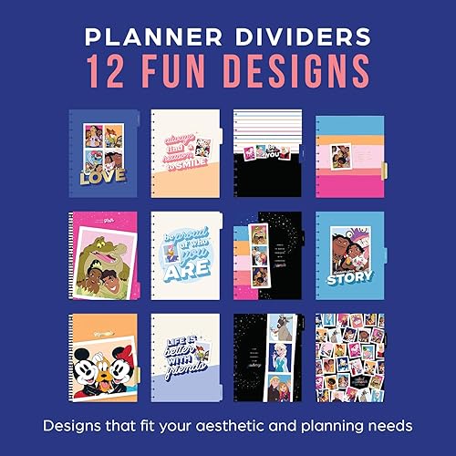 Miniatura 5 de Happy Planner - Agenda de 12 meses con disco de Disney, enero de 2024 a diciembre de 2024 diaria, semanal, mensual, tamaño grande, diseño vertical,