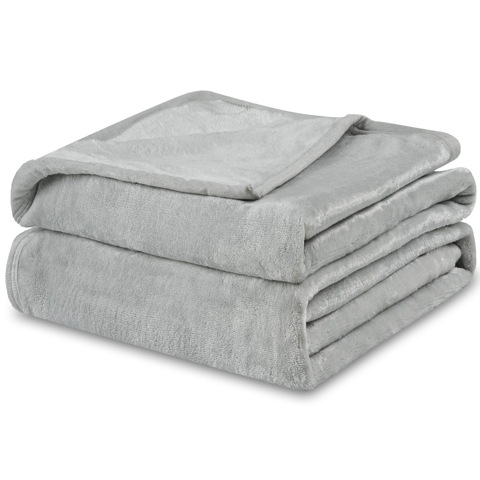 Manta para Cama 150x 200cm, Manta Sofa Suave Gris Sobrecama, Manta Polar Cálida