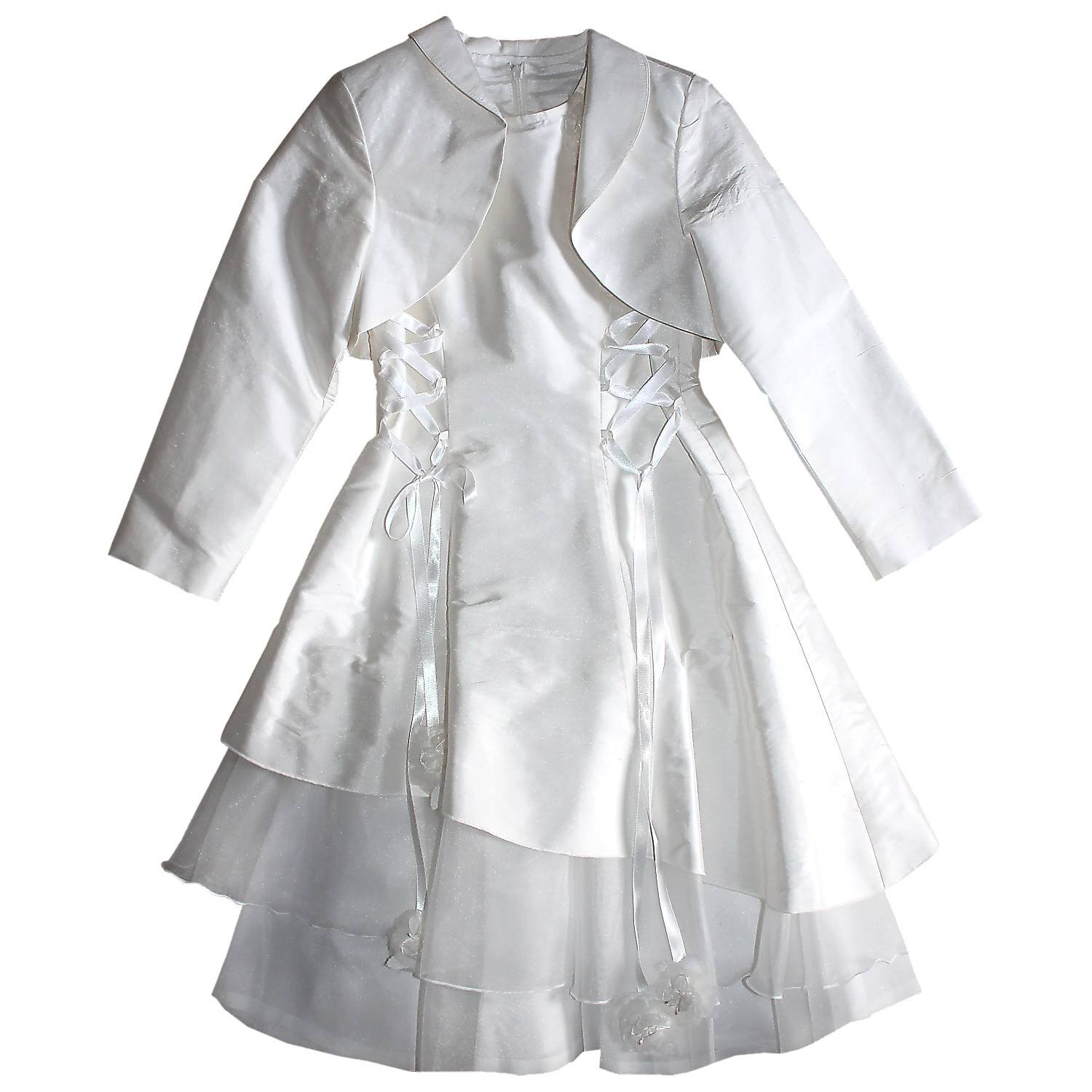 Käthe Kruse Kleid Damaris mit Jacke Seide Creme