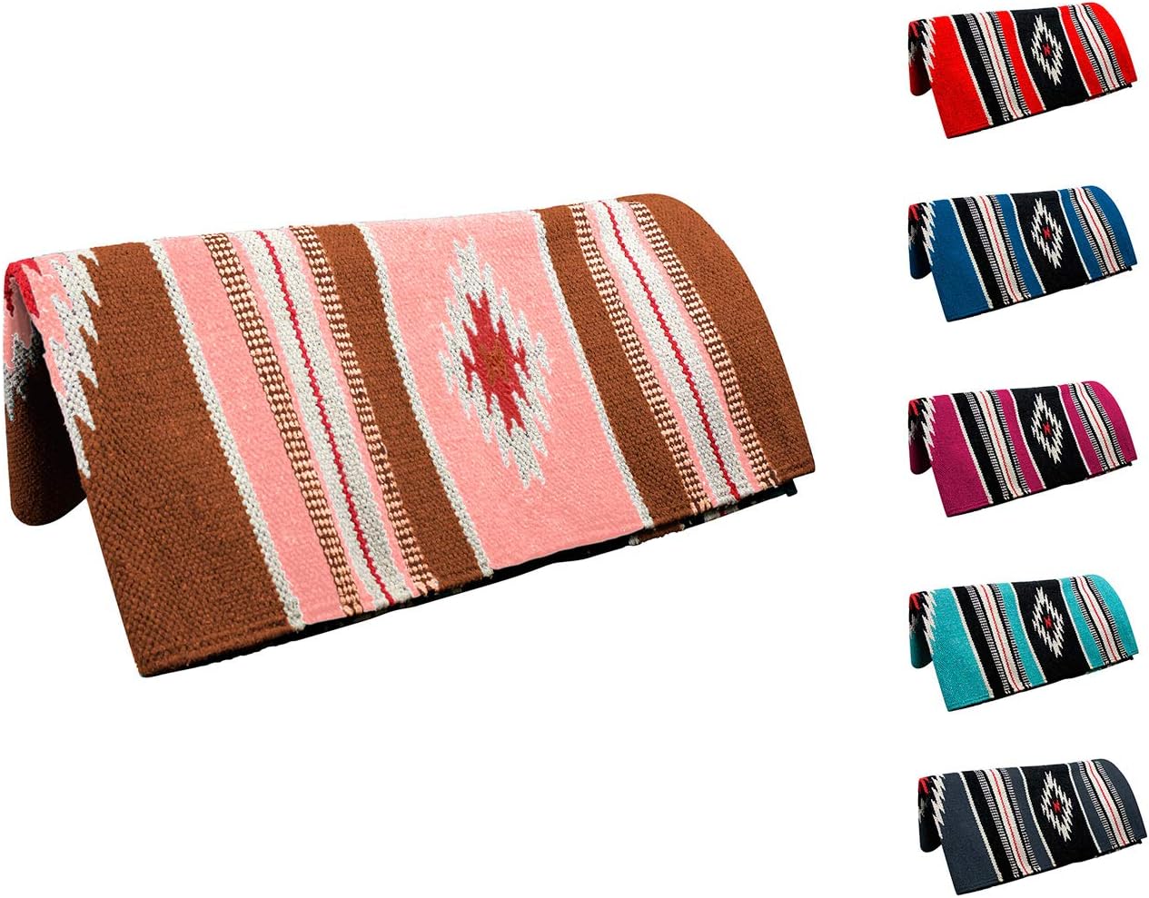 Tahoe Tack Hand Woven Navajo Acrylic Western Horse Saddle Blanket Multiple Colors 32x64 Tahoe Tack Hand Woven Navajo Acrylic Western Horse Saddle Blanket Multiple Colors 32x64