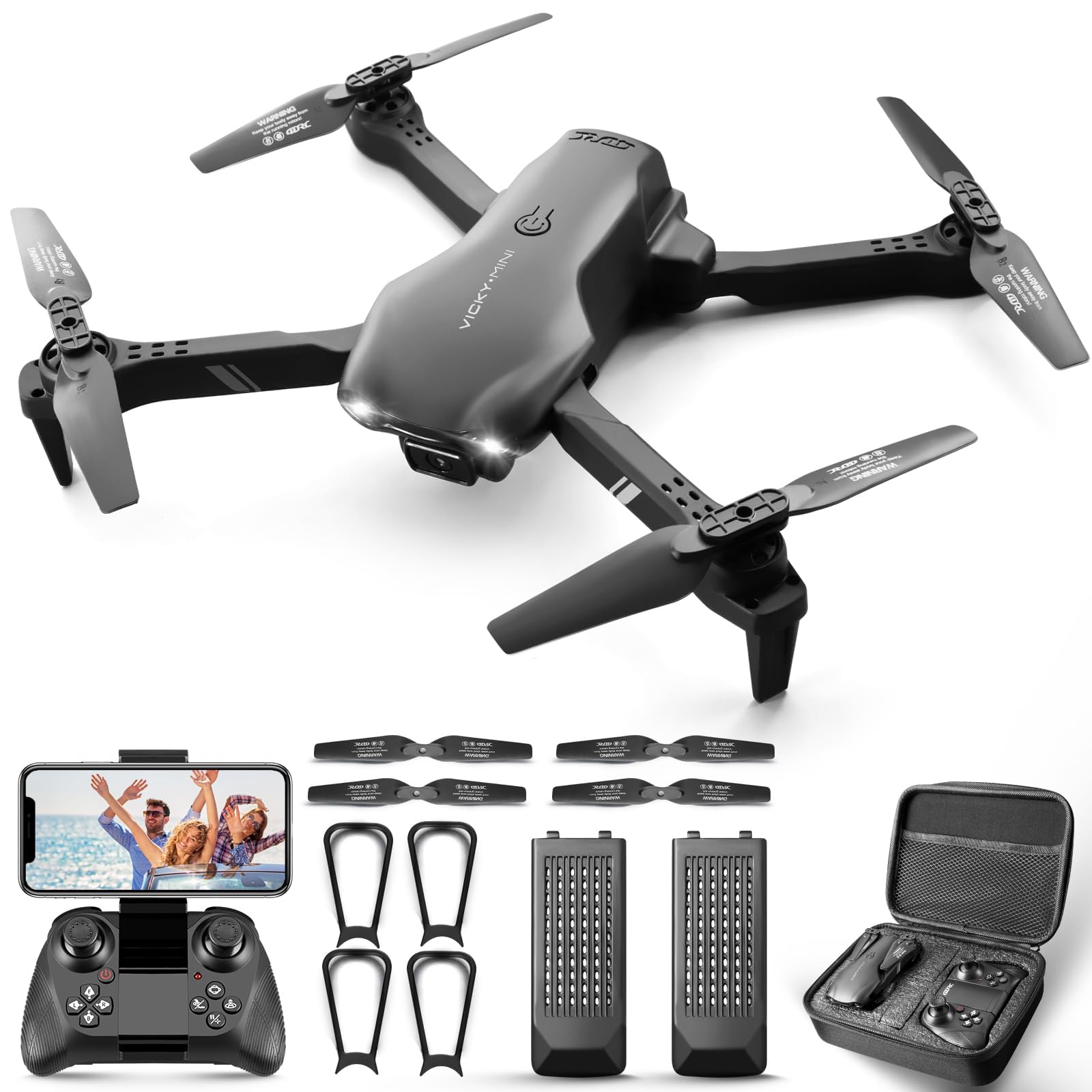 4DRC V13 Drone for kids Adults with 1080P HD FPV Camera, Foldable Mini RC Quadcopter With Waypoint, Functions,Headless Mode,Altitude Hold,Gesture Selfie,3D Flips,Beginners Toys Gifts