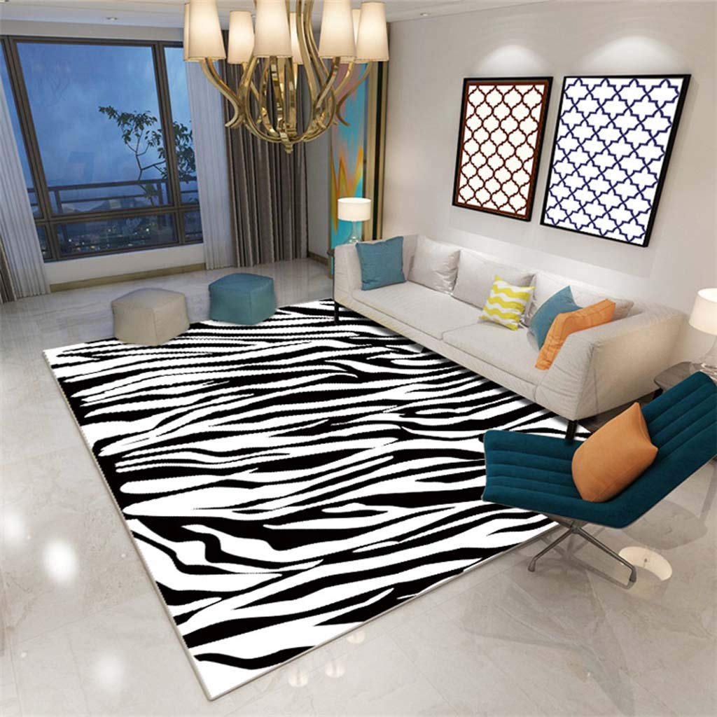 Tapis simple impression 3D grand format 200 x 400 cm en velours de cristal