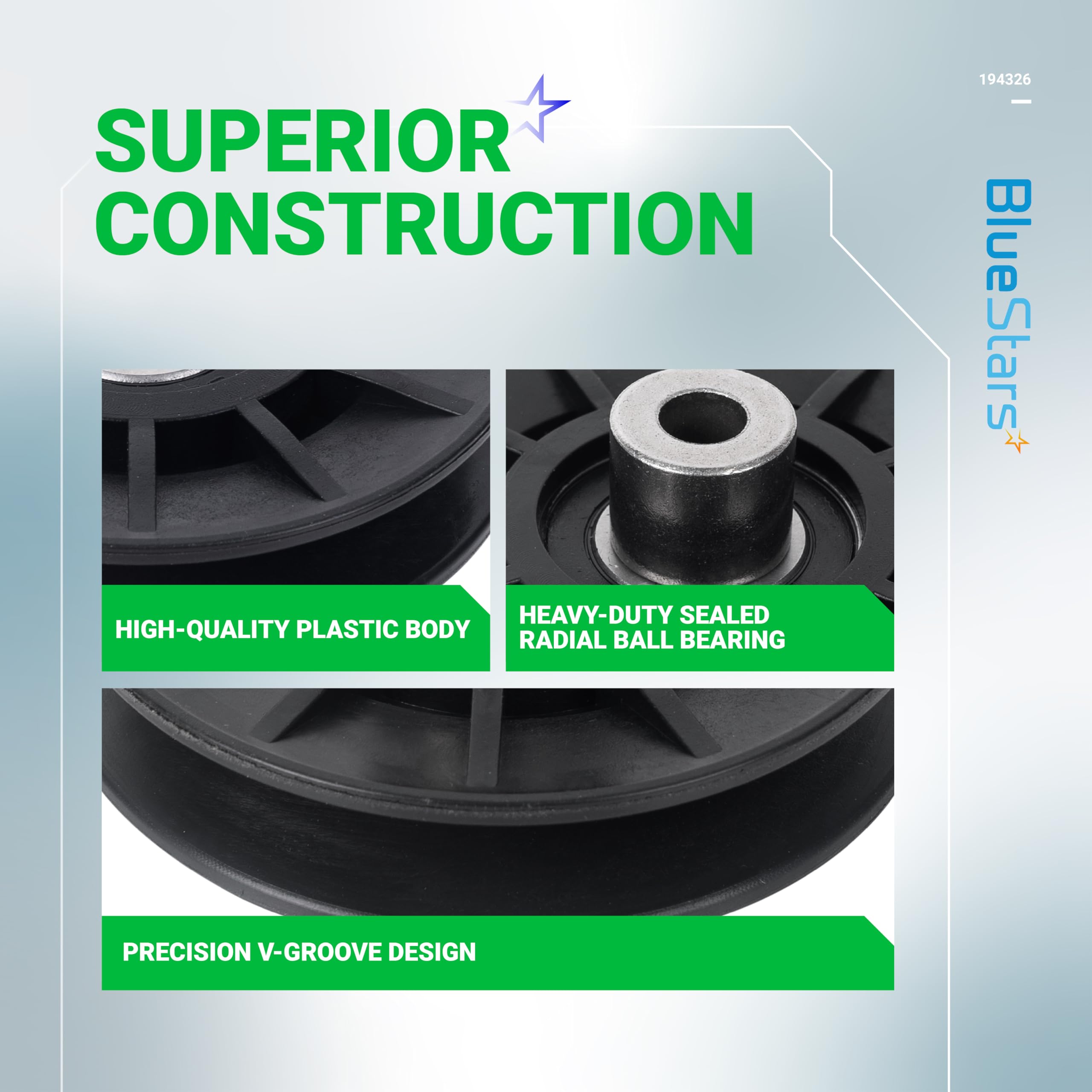 ୨୧ Husqvarna Yth22v46 Belt 194326 V Goove Idle Pulley Fit Fo