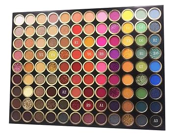 108 Colors Shimmering Eyeshadow p Palette - Professional Matte Glitter Rainbow Eyeshadow Pigmented Waterproof Makeup Powder