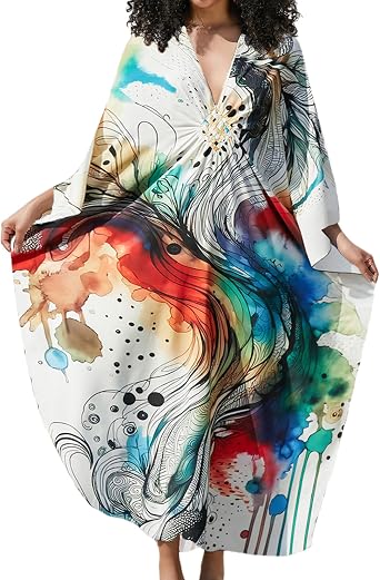 Bsubseach Beach Dress Women's Swimwear Turkish Kaftans Caftan Beach Long Dress