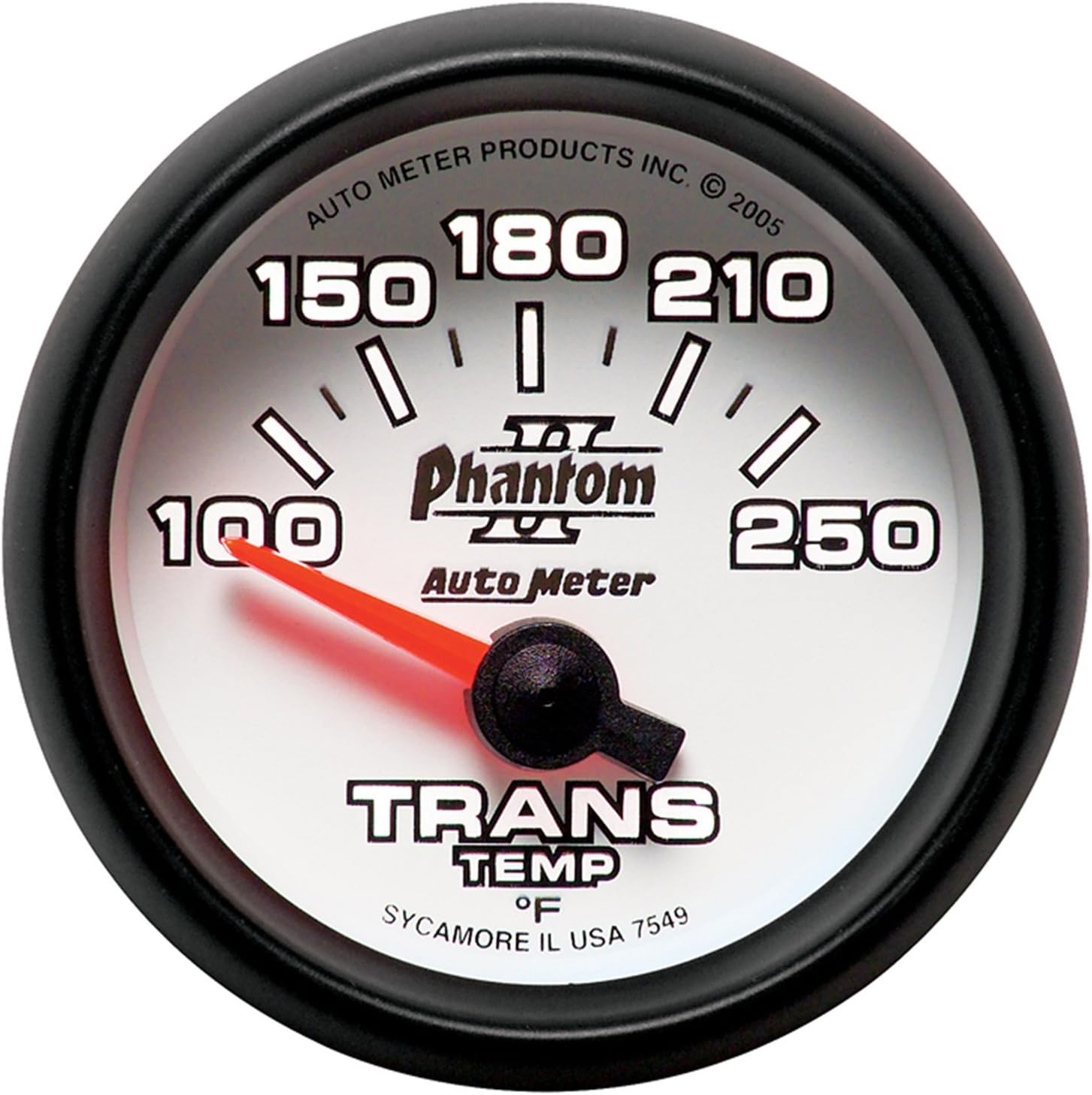 Auto Meter 7549 Phantom II Electric Transmission Temperature Gauge, 2 1/16"