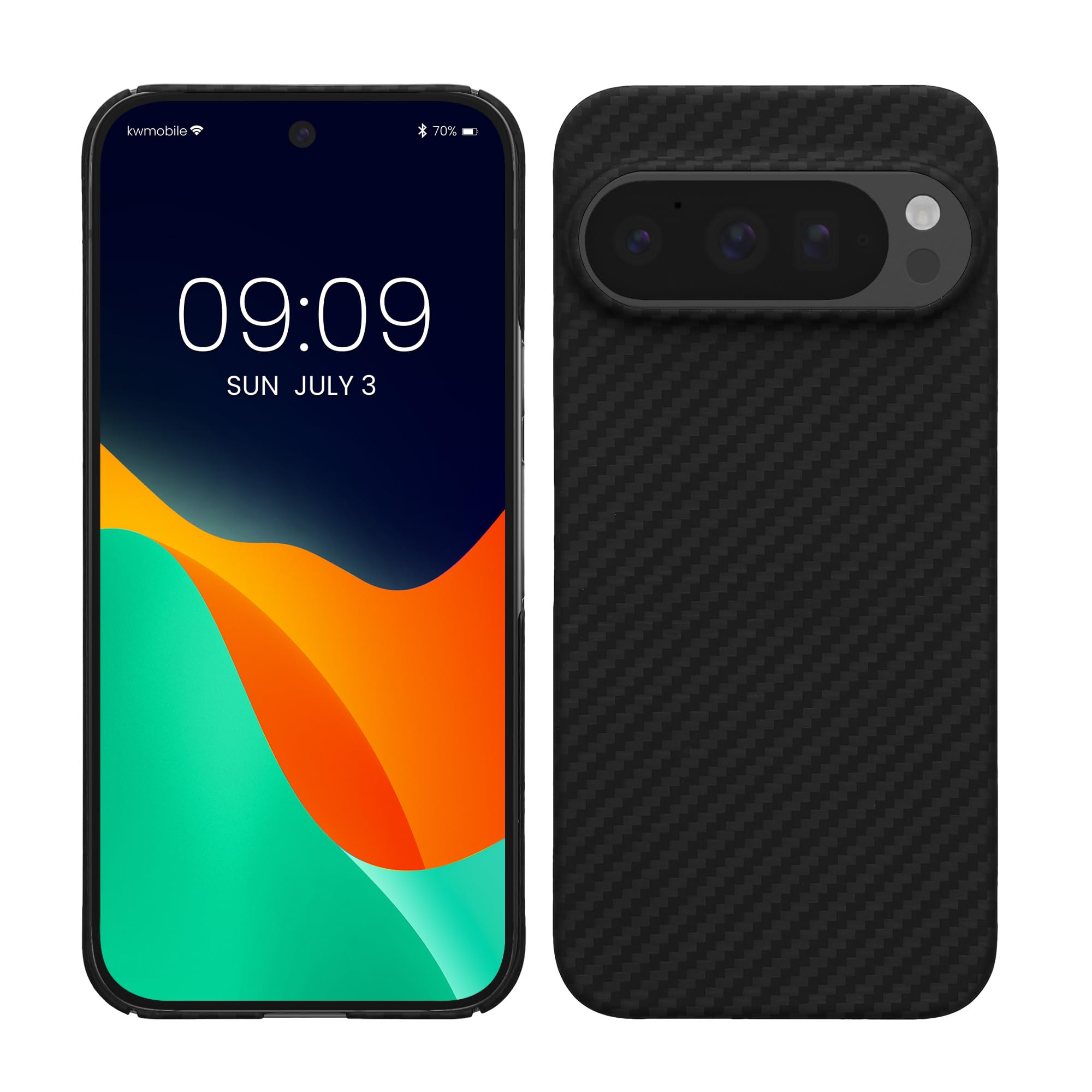 kalibri Aramid Fiber Case Compatible with Google Pixel 10 Pro XL - Case Super Slim Strong Protective Phone Cover - Black Matte
