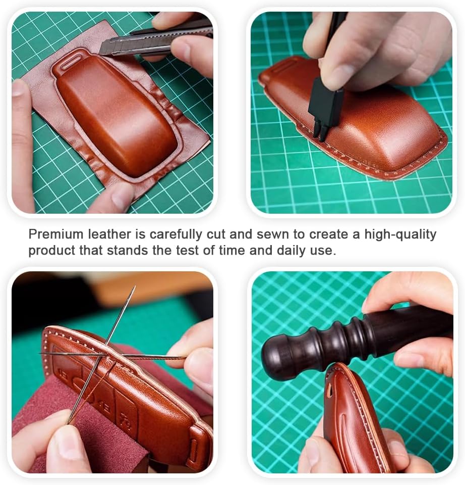 Tesla Model 3 Y S X Smart Key Fob Case Leather Anti Drop Scratch Resistant Comfortable Touch Keychain Cover Accessory image 4