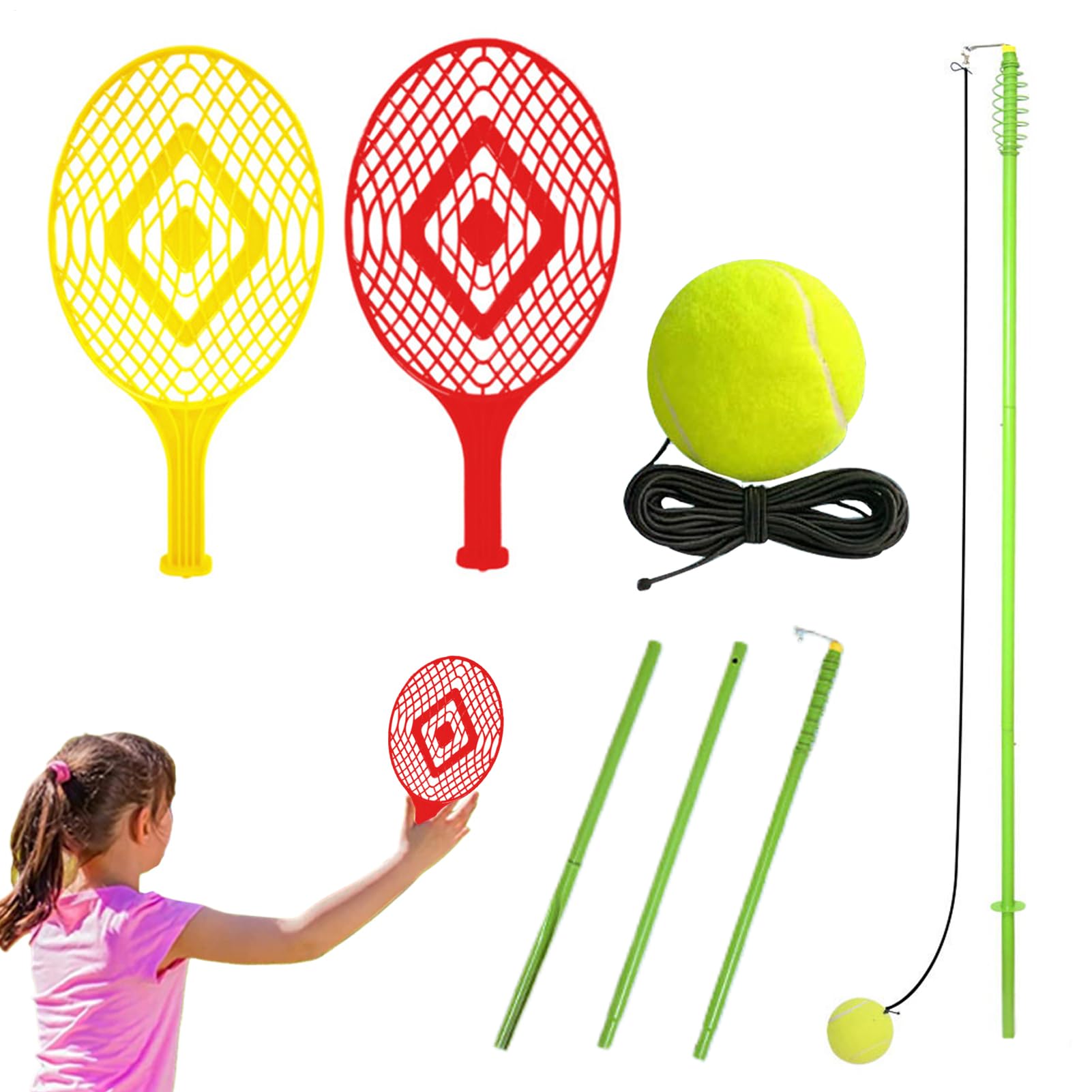 Generisch Tennis Trainer palla di rimbalzo – Solo palla da tennis, accessorio sportivo per colpire oscillante, giocare, feedback, esercizio