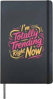 I'm Totally Trending Right Now Viral Influence Internet |- Hardcover Journal, Black
