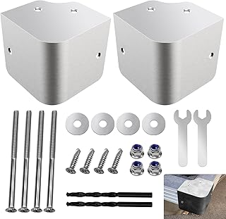 1 Pc Marine Grade 90 Degree Rounded Angle 316 Stainless Steel Pontoon Corner Caps, for Pontoon Boats, Marina Walkways, Water Platforms That Need to Be Protected
