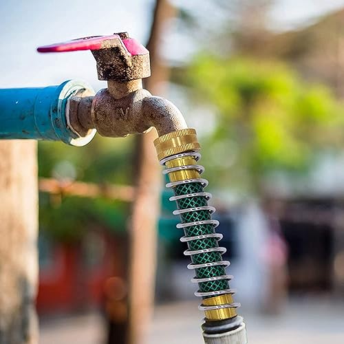 Miniatura 7 de Hourleey - Protector de manguera de jardín, adaptador de extensión de manguera con resorte helicoidal (4 PIEZAS)