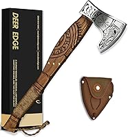 Vista 9 de Par de hachas vikingas de Ragnar Lothbrok – Hachas nórdicas barbudas de acero de alto carbono forjadas a mano con mangos de madera de fresno