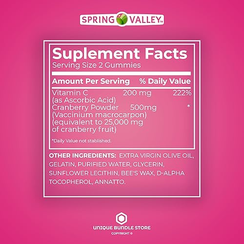 Miniatura 5 de Unique Bundle Store Spring Valley, Suplementos de arándano para mujeres y hombres, 500 mg, 60 cápsulas blandas, suplemento dietético + organizador